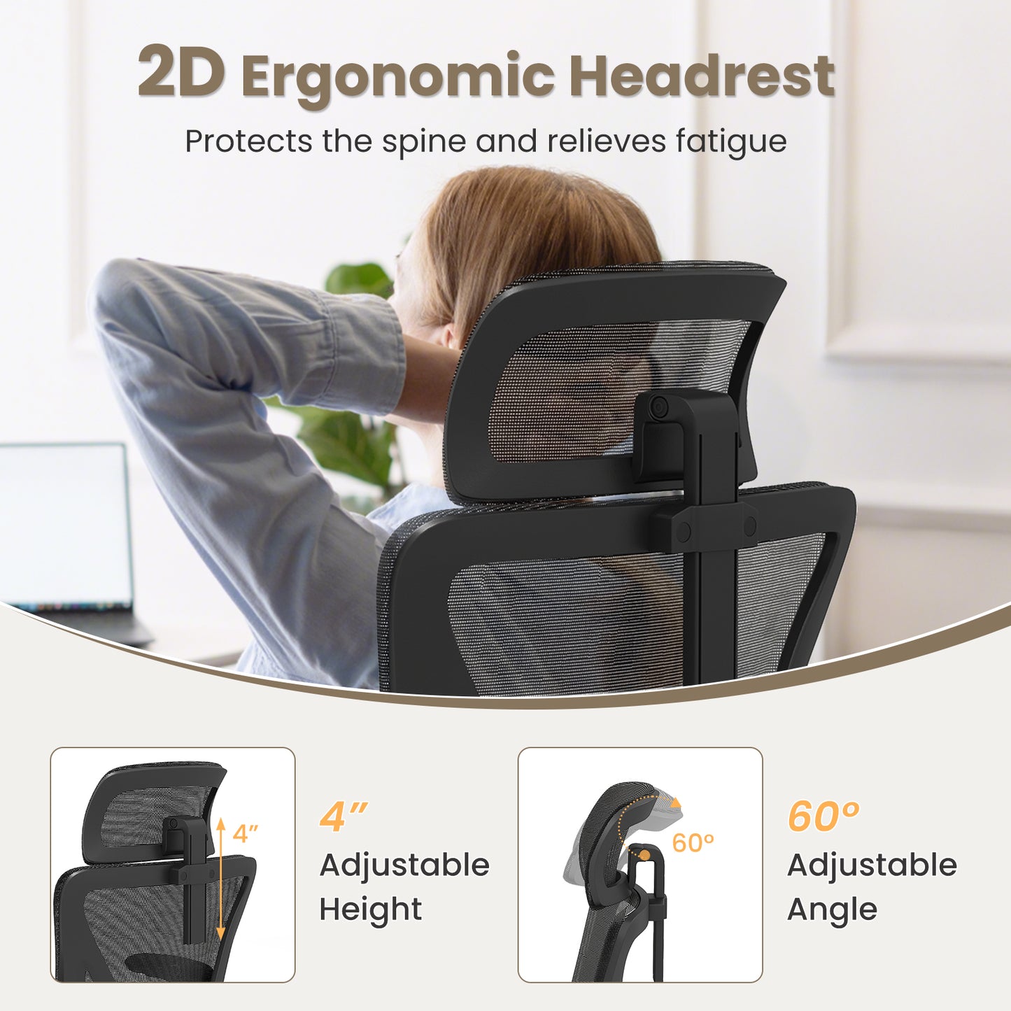 Ergonomic Mesh Office Chair with Adjustable Lumbar Support