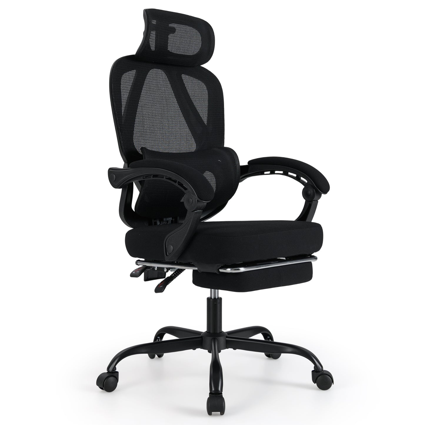 Ergonomic Office Chair with Retractable Footrest High Back Mesh