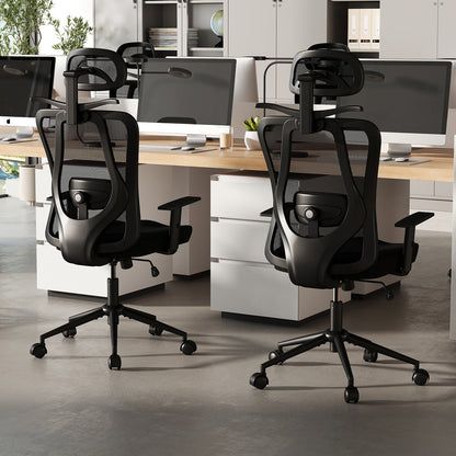 Ergonomic Office Chair with 3D Headrest and Reclining Back