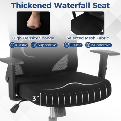 Ergonomic Office Chair with 3D Headrest and Reclining Back