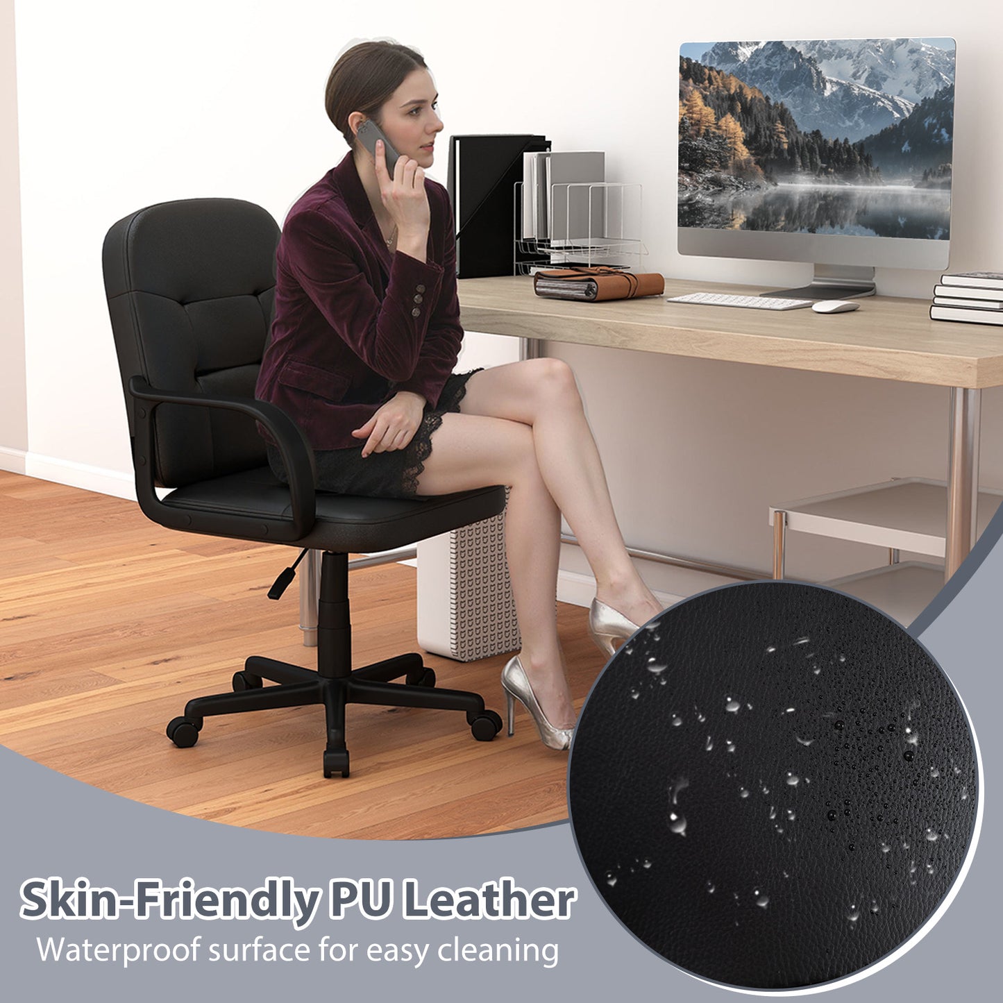 Ergonomic Executive Office Chair with High Back Support