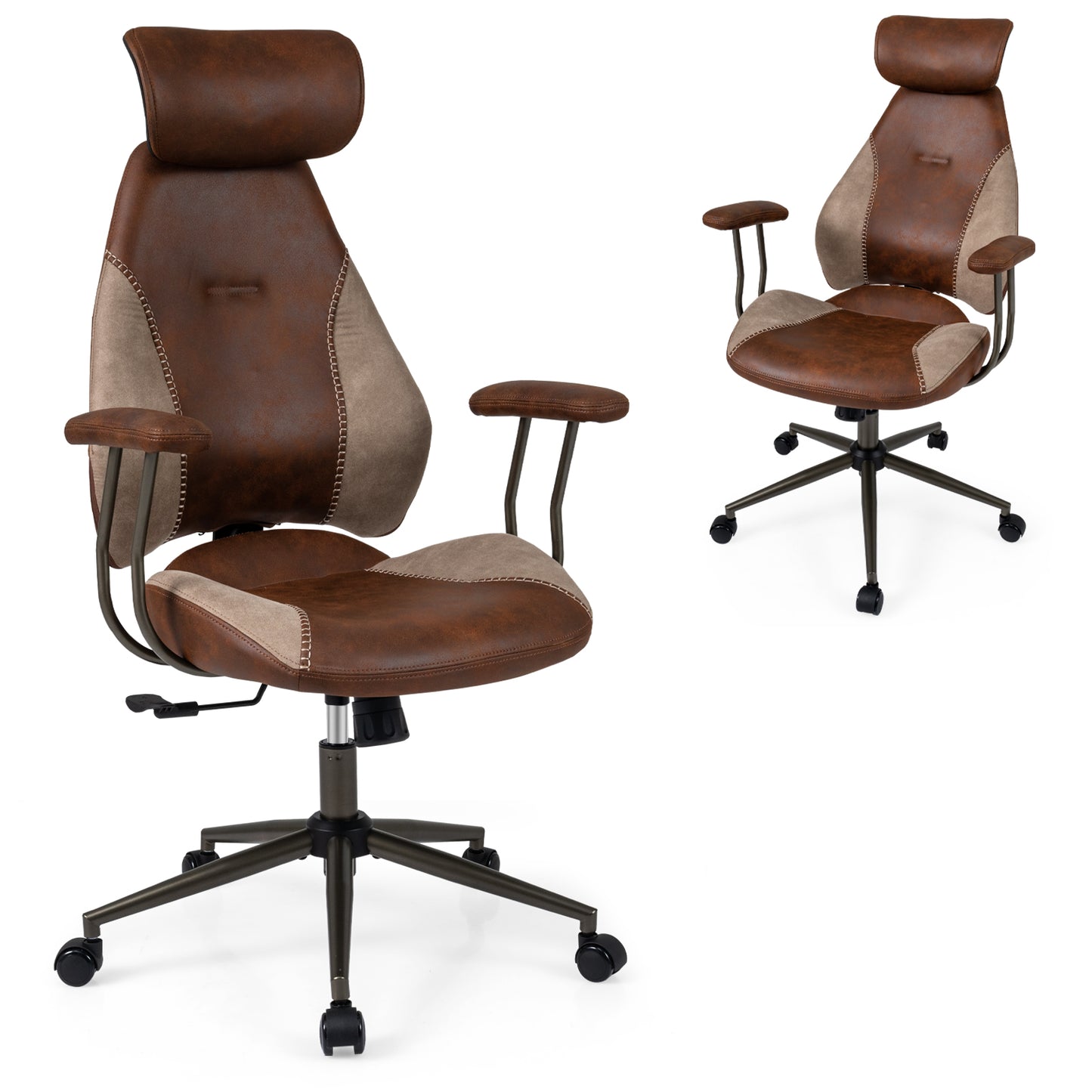 Ergonomic Office Chair with 2D Headrest & Rocking Backrest