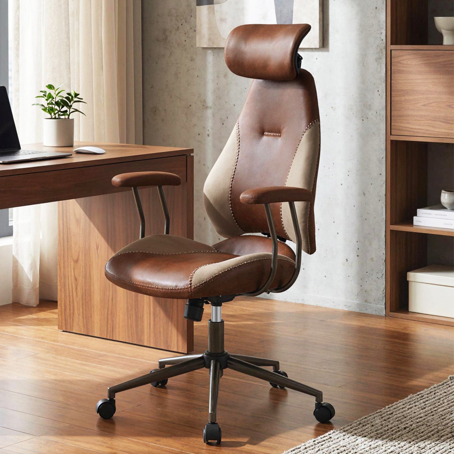 Ergonomic Office Chair with 2D Headrest & Rocking Backrest