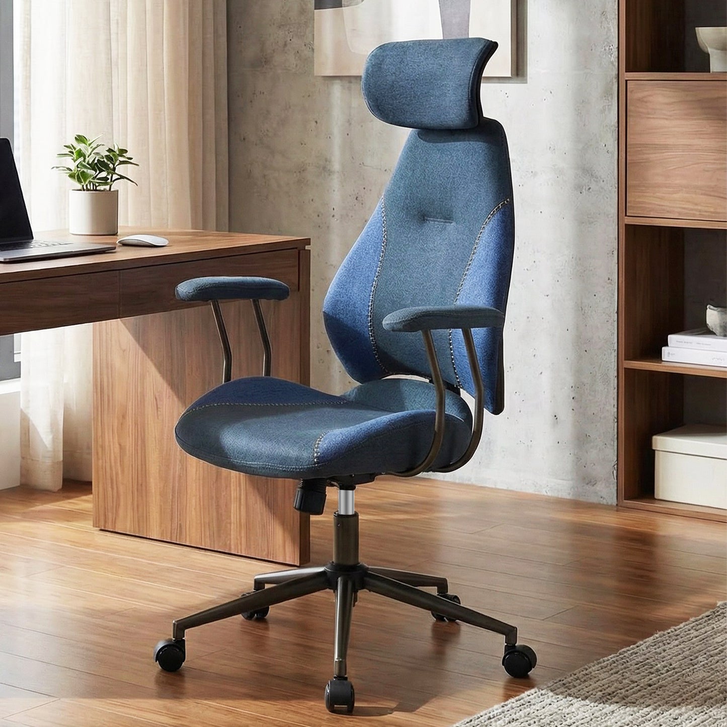 Ergonomic Office Chair with 2D Headrest & Rocking Backrest