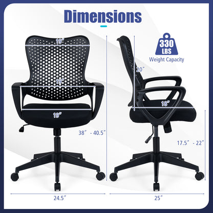 Ergonomic Office Chair with Butterfly Back Design