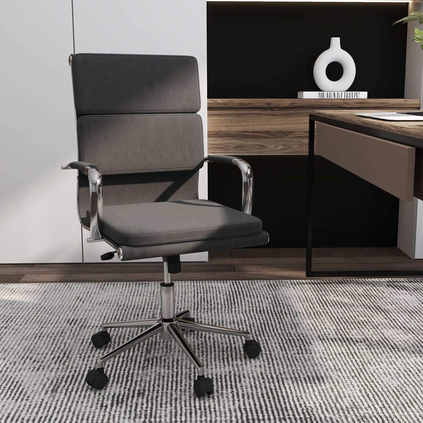 Ergonomic Office Chair with Rocking Backrest and Adjustable Height