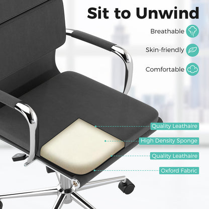 Ergonomic Office Chair with Rocking Backrest and Adjustable Height