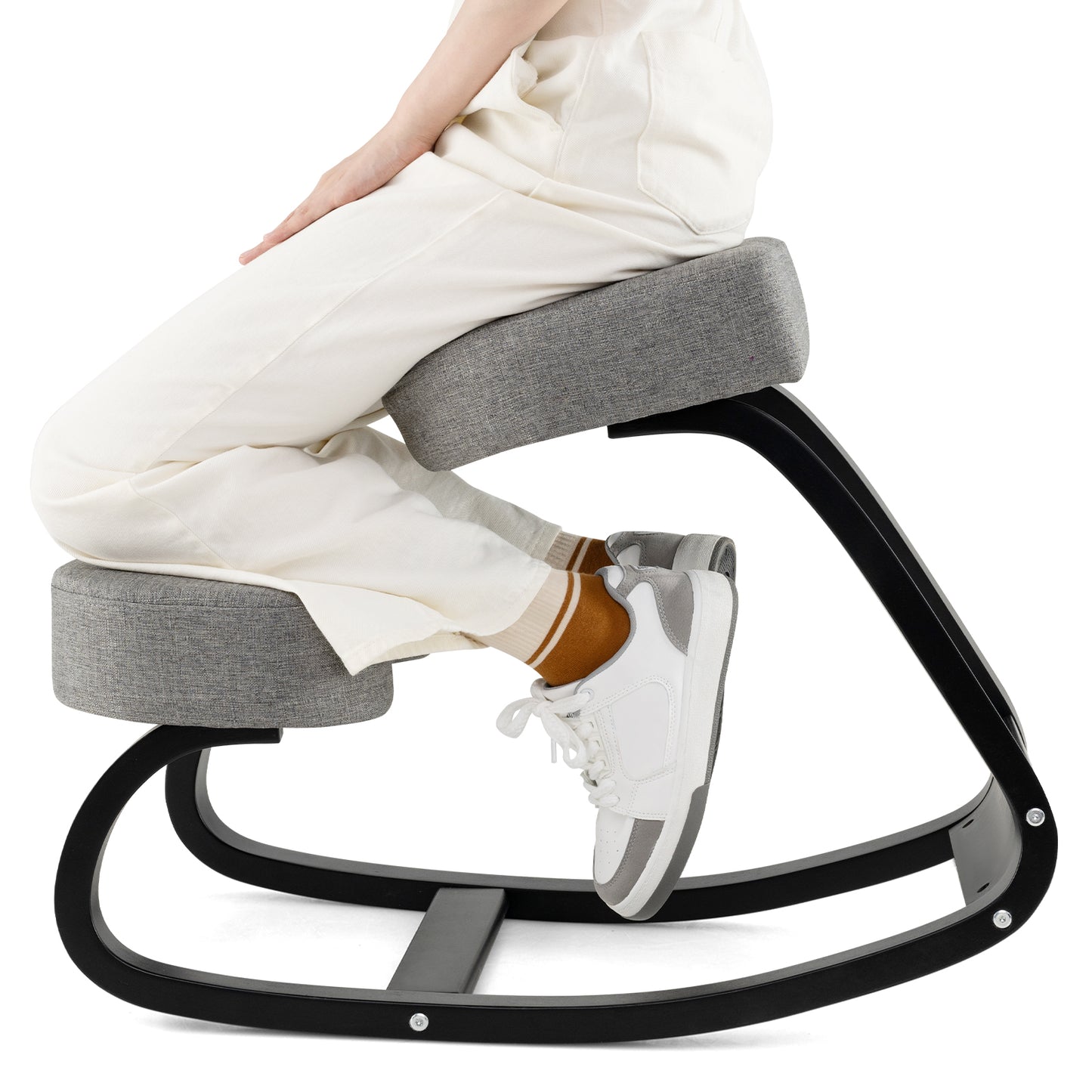 Ergonomic Rocking Kneeling Chair with Padded Cushions