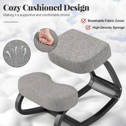 Ergonomic Rocking Kneeling Chair with Padded Cushions