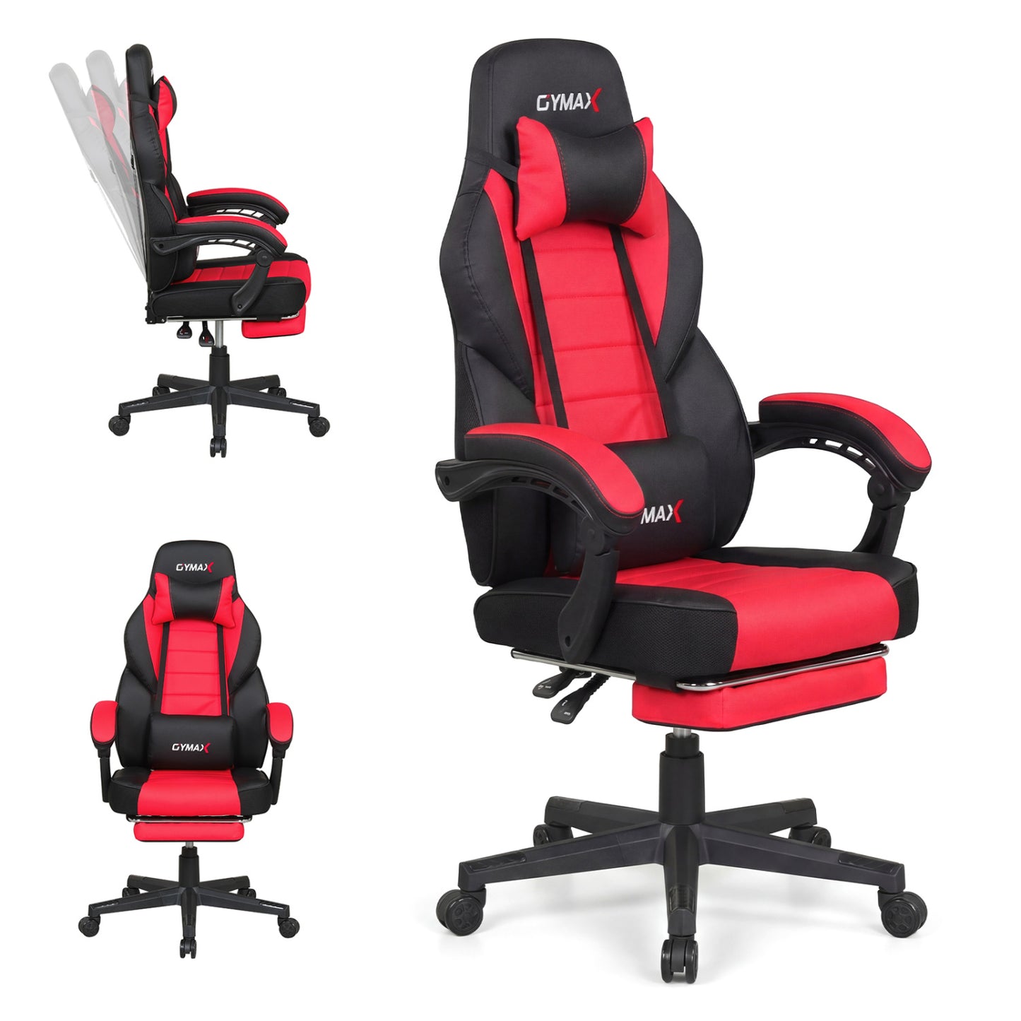 Ergonomic Gaming Chair with Footrest and 155° Recline