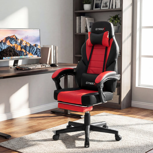 Ergonomic Gaming Chair with Footrest and 155° Recline