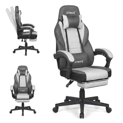 Ergonomic Gaming Chair with Footrest and 155° Recline
