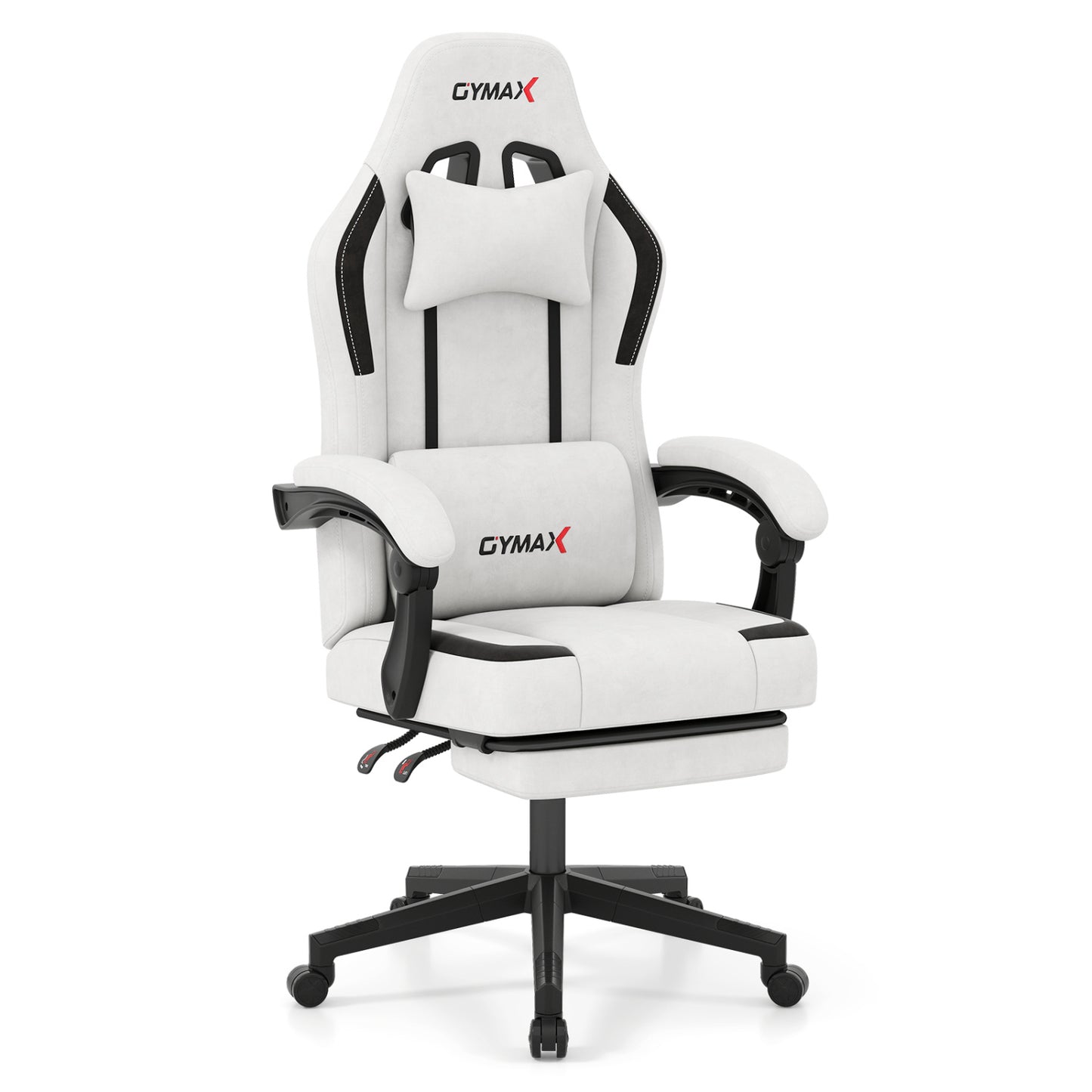 Ergonomic Gaming Chair with Retractable Footrest