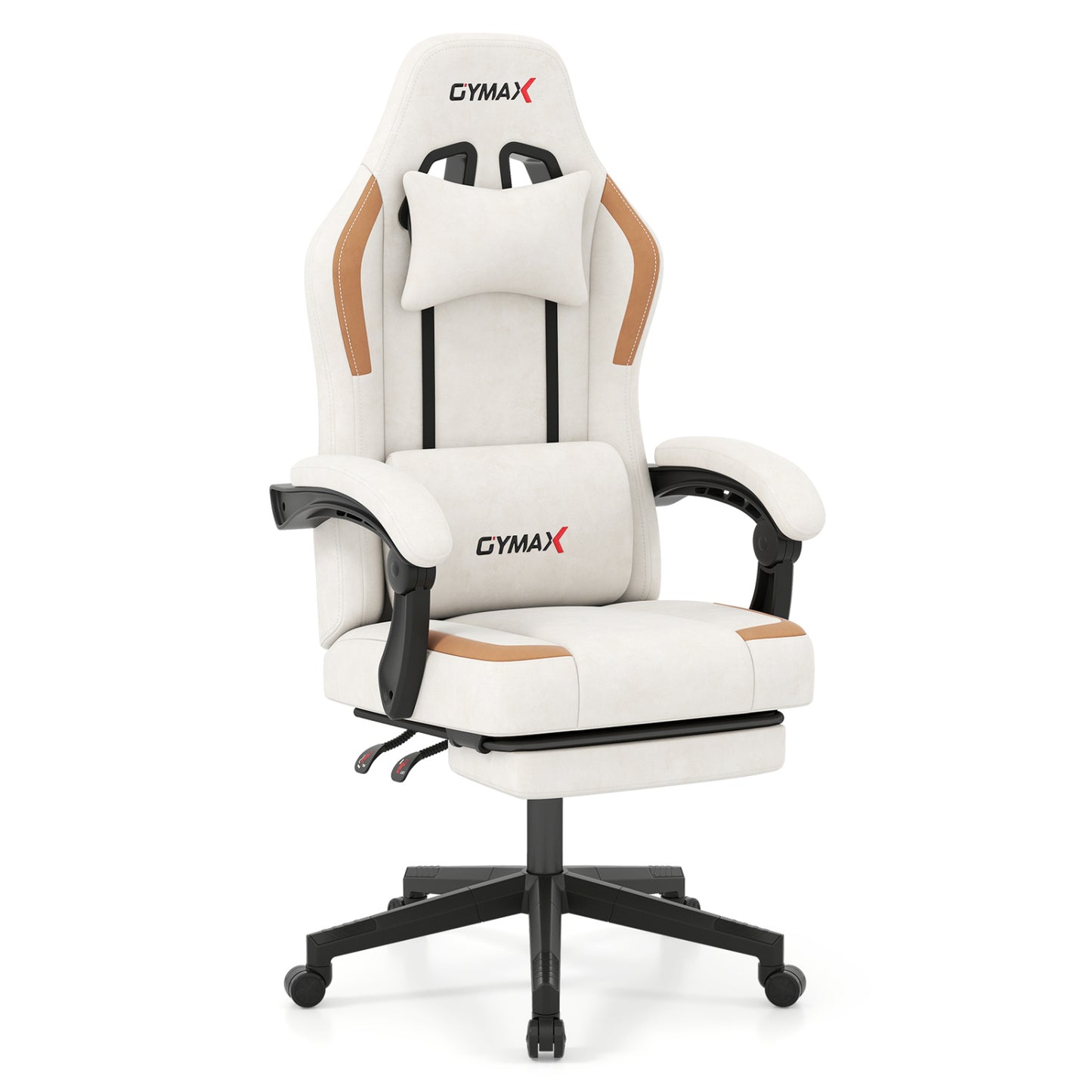 Ergonomic Gaming Chair with Retractable Footrest
