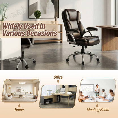 Executive Office Chair with Padded Armrests - Ergonomic
