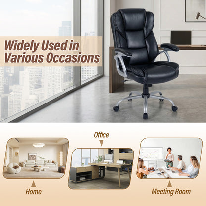 Executive Office Chair with Padded Armrests - Ergonomic