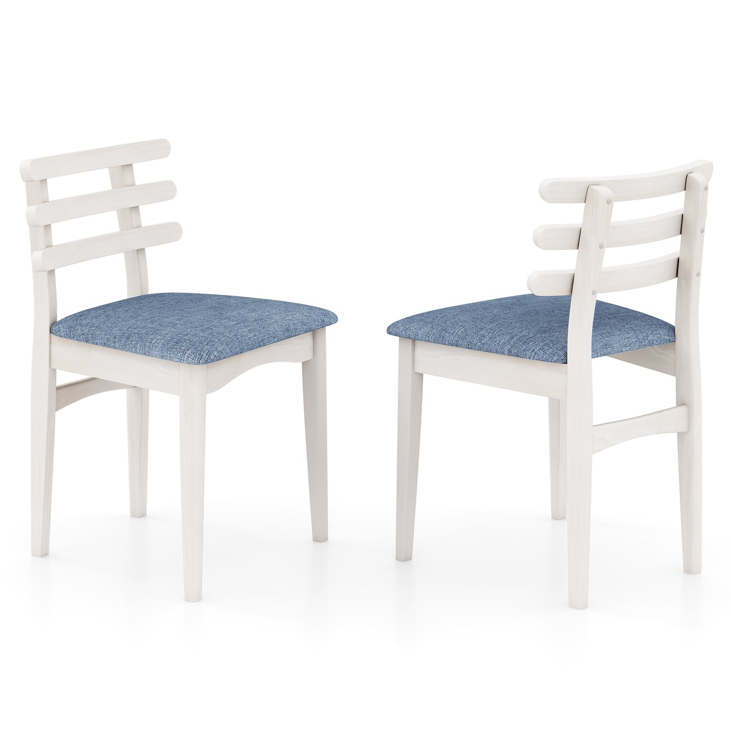 Padded Dining Chair with Rubber Wood Frame