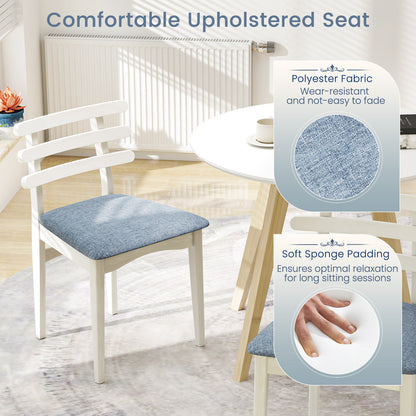 Padded Dining Chair with Rubber Wood Frame