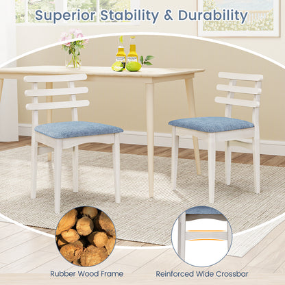 Padded Dining Chair with Rubber Wood Frame