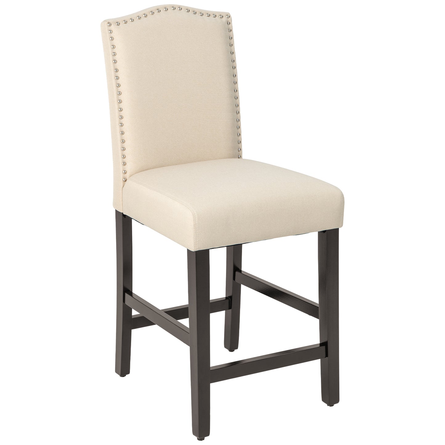 Counter Height Dining Chairs Set of 2 with Nailhead Trim