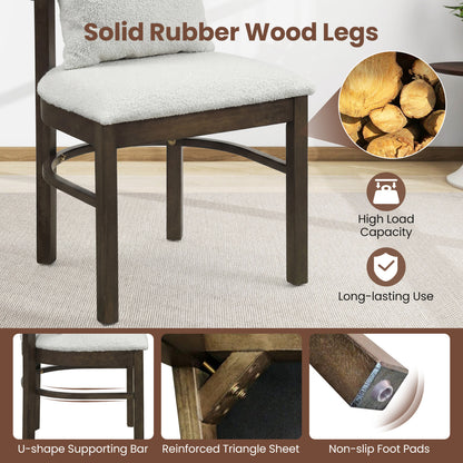 Upholstered Dining Chairs Set of 2 with Removable Pillows