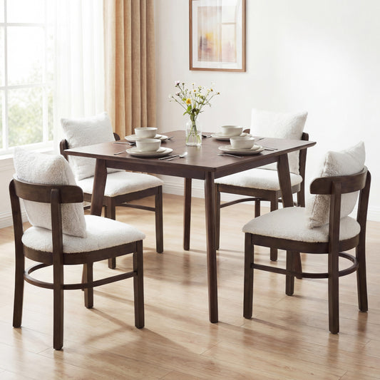 Upholstered Dining Chairs Set of 4 with Removable Pillows
