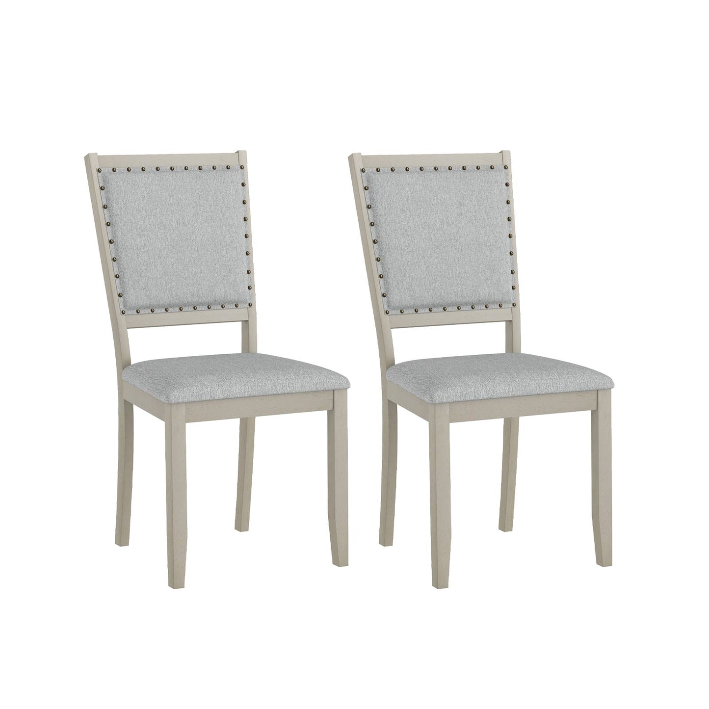 Upholstered Dining Chairs Set of 2 with Nailhead Trim