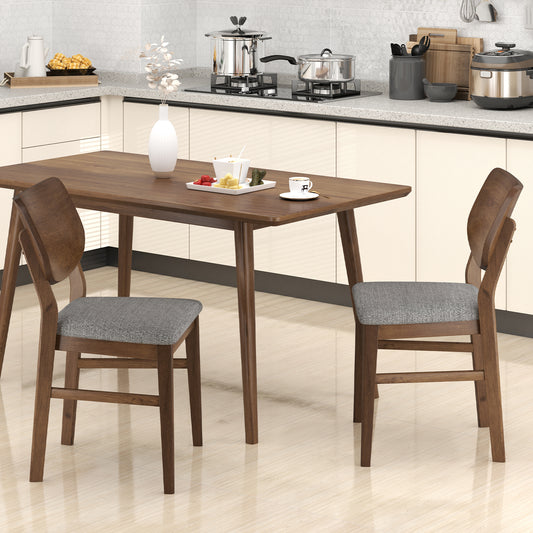Upholstered Dining Chairs Set of 2 with Rubber Wood Frame