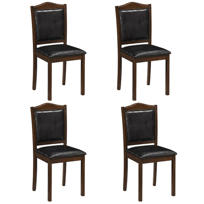 Dining Chairs Set of 4 Faux Leather Upholstered Farmhouse
