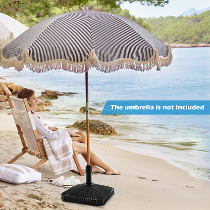 Fillable Umbrella Base with Shell Texture - 44 lb Capacity
