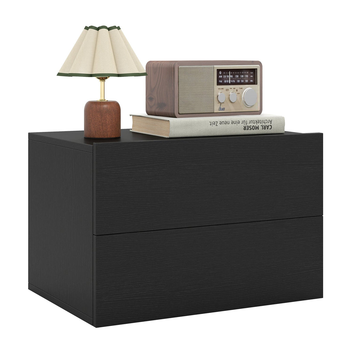 Wall Mounted Floating Nightstand with 2 Drawers