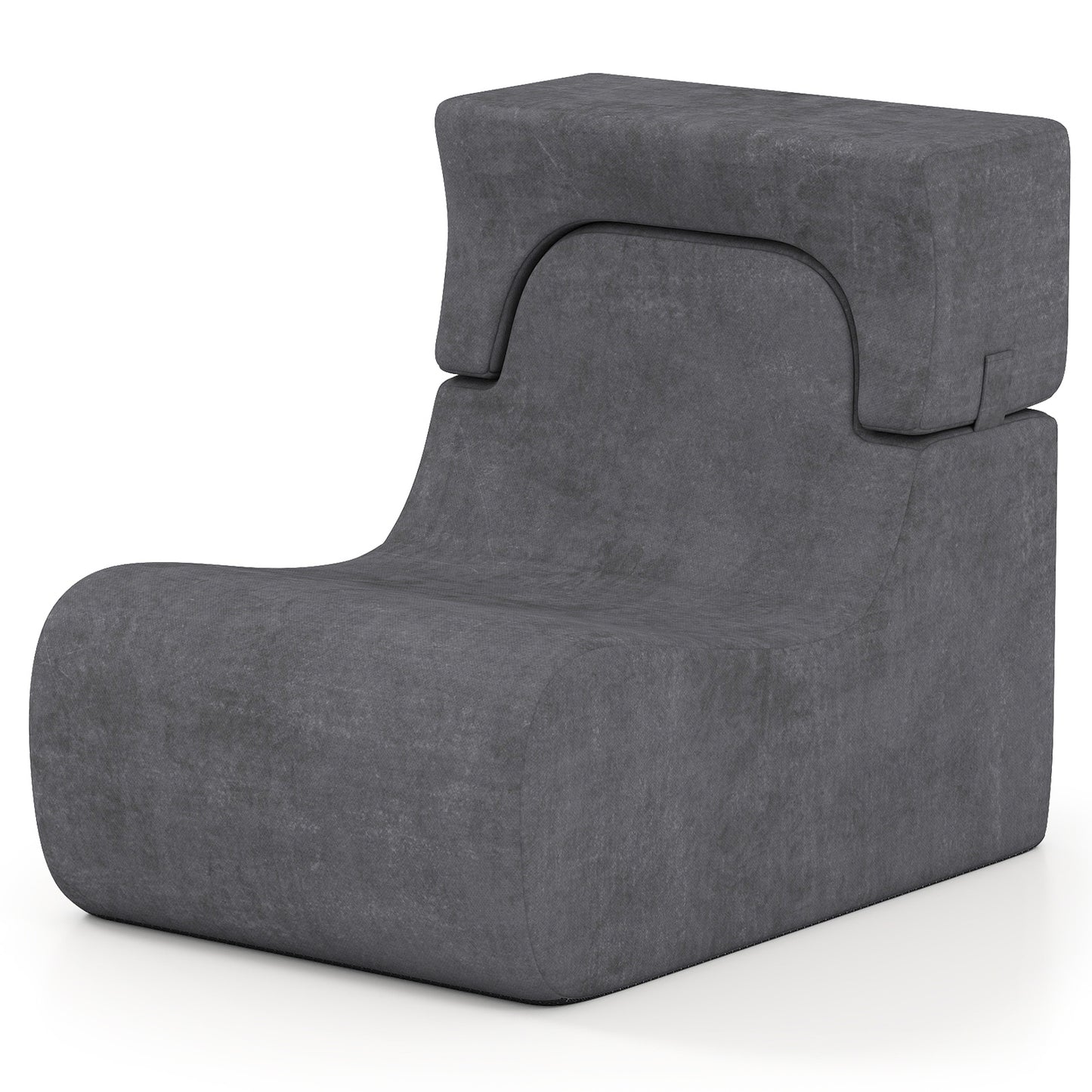 Floor Chair with Detachable Headrest and Washable Cover