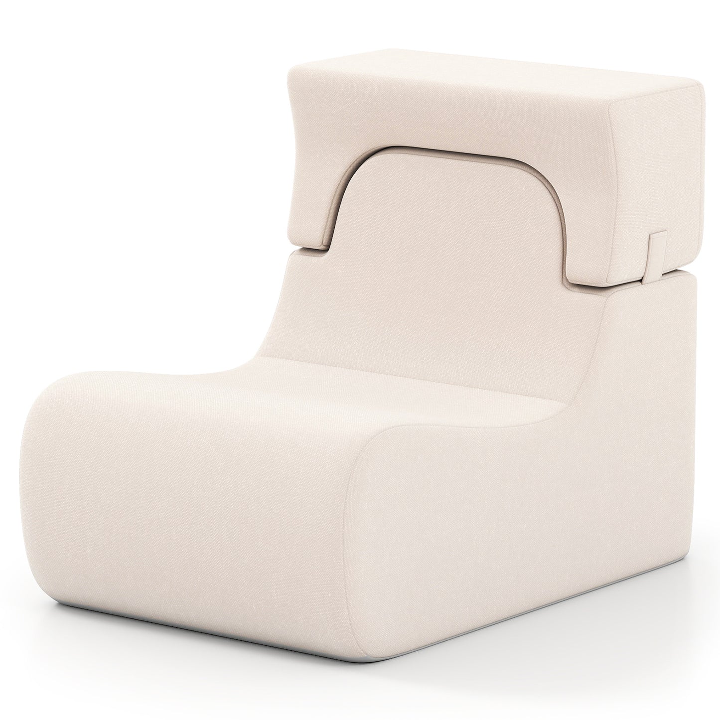Floor Chair with Detachable Headrest and Washable Cover