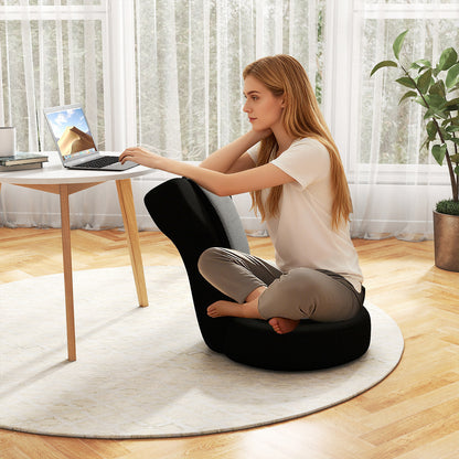 Adjustable Floor Gaming Chair with Headrest - 310 lbs Capacity