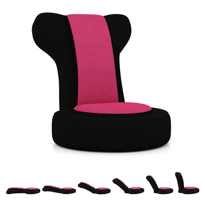 Adjustable Floor Gaming Chair with Headrest - 310 lbs Capacity