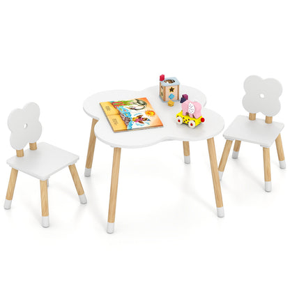 Kids Table and Chair Set with Flower Shape Design
