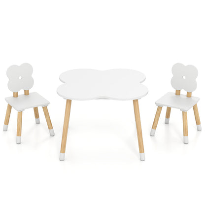 Kids Table and Chair Set with Flower Shape Design