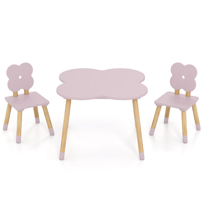 Kids Table and Chair Set with Flower Shape Design