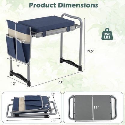 Foldable Garden Kneeler and Seat for Seniors Gardeners