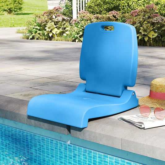 Foldable Pool Chair with Handle and Back Support