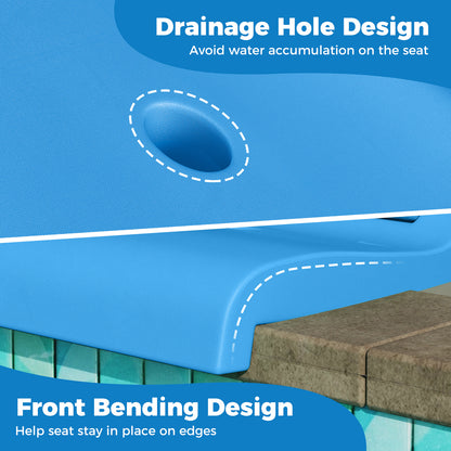 Foldable Pool Chair with Handle and Back Support