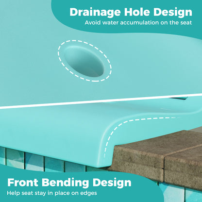 Foldable Pool Chair with Handle and Back Support