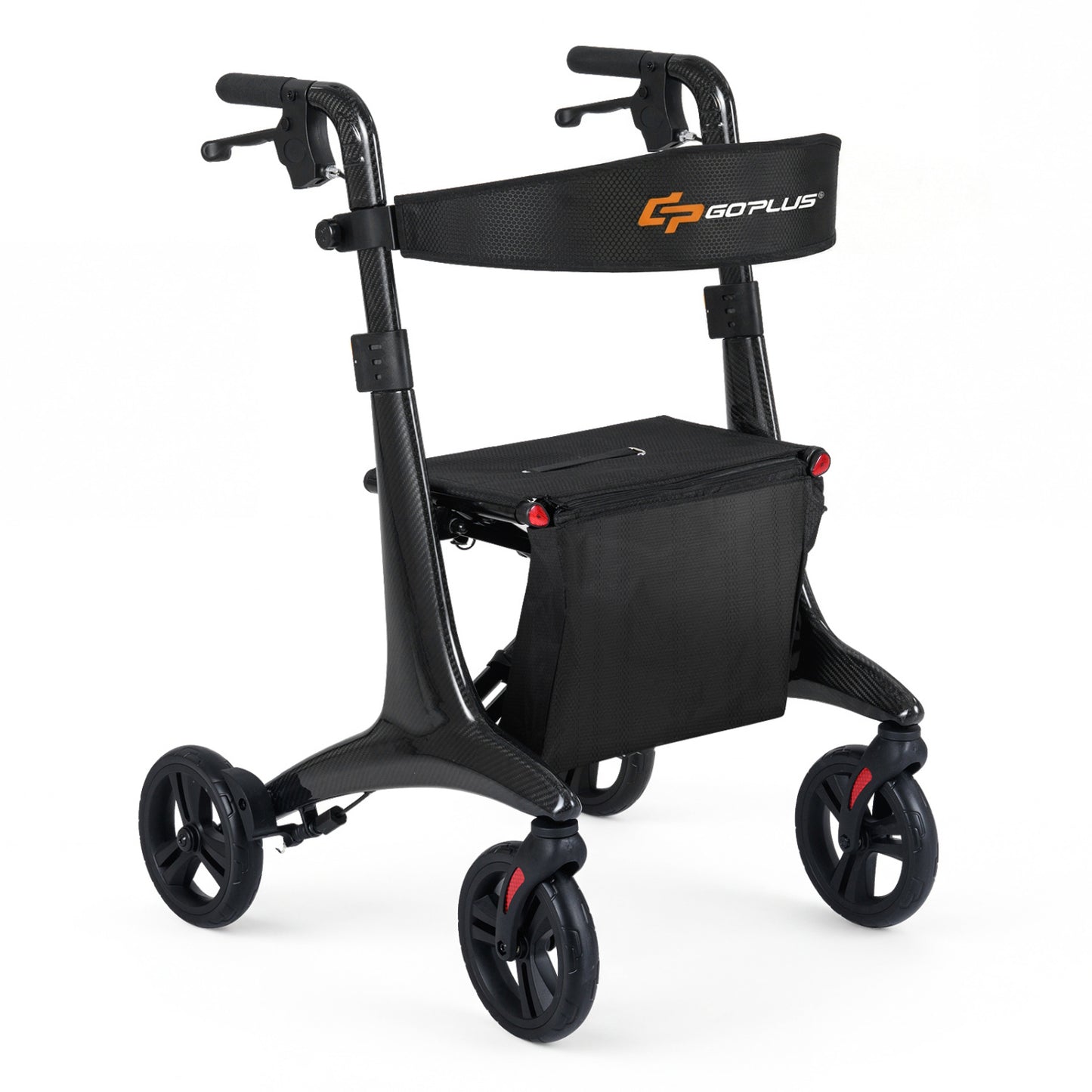 Rollator Walker with Seat for Seniors - Foldable Carbon Fiber