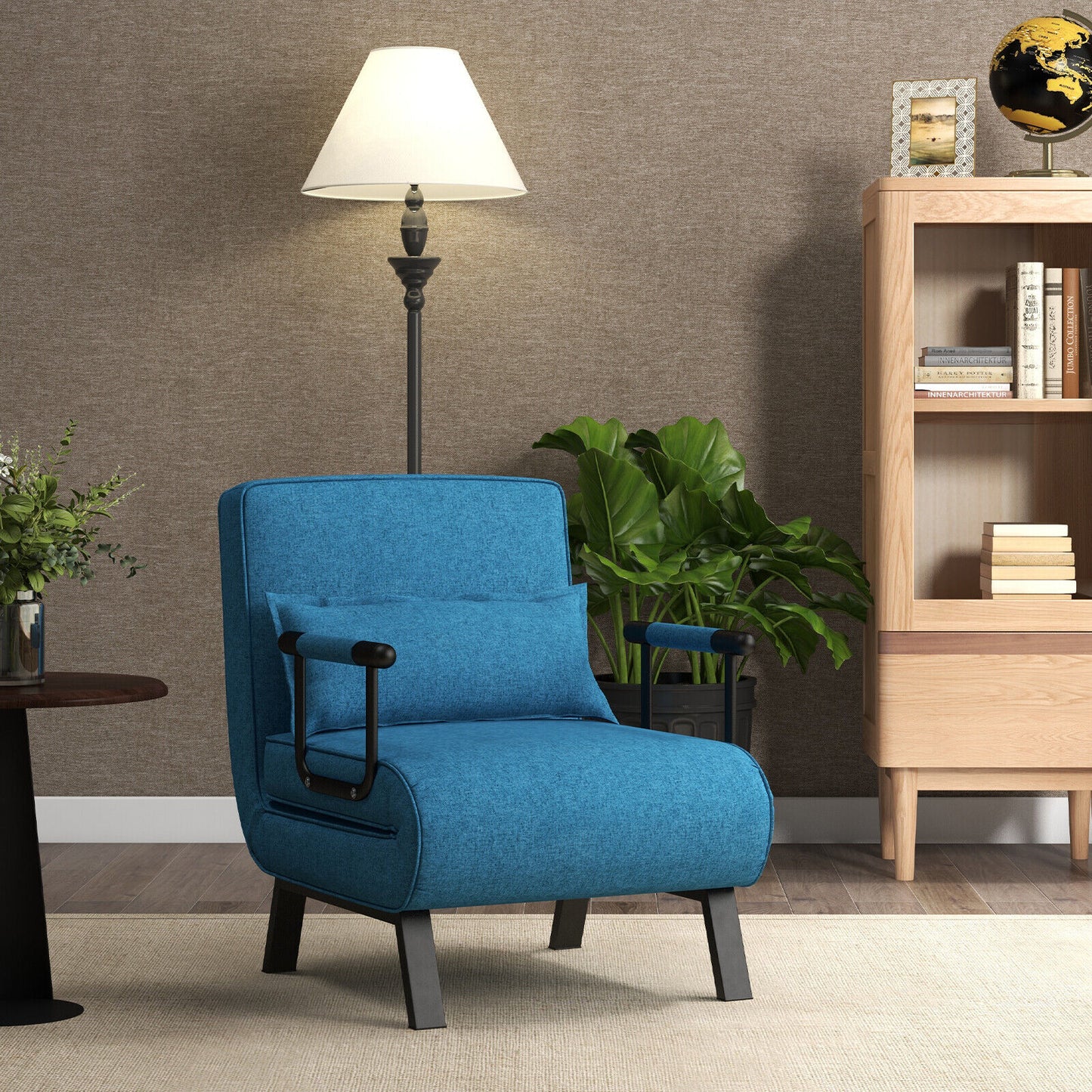 Convertible Sleeper Chair with 6 Position Adjustable Backrest