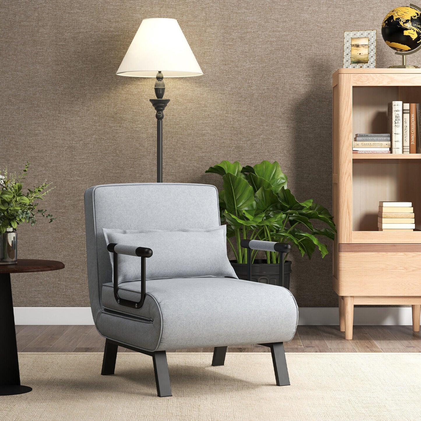 Convertible Sleeper Chair with 6 Position Adjustable Backrest