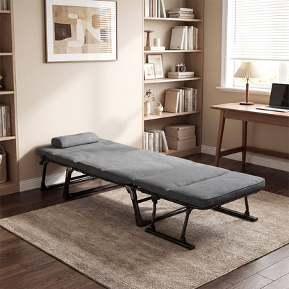 Folding Camping Cot with Mattress 3-in-1 Convertible Sleeper