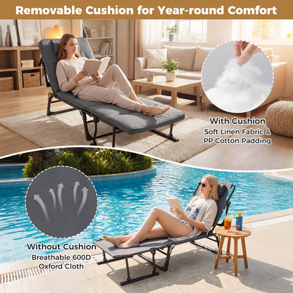 Folding Camping Cot with Mattress 3-in-1 Convertible Sleeper