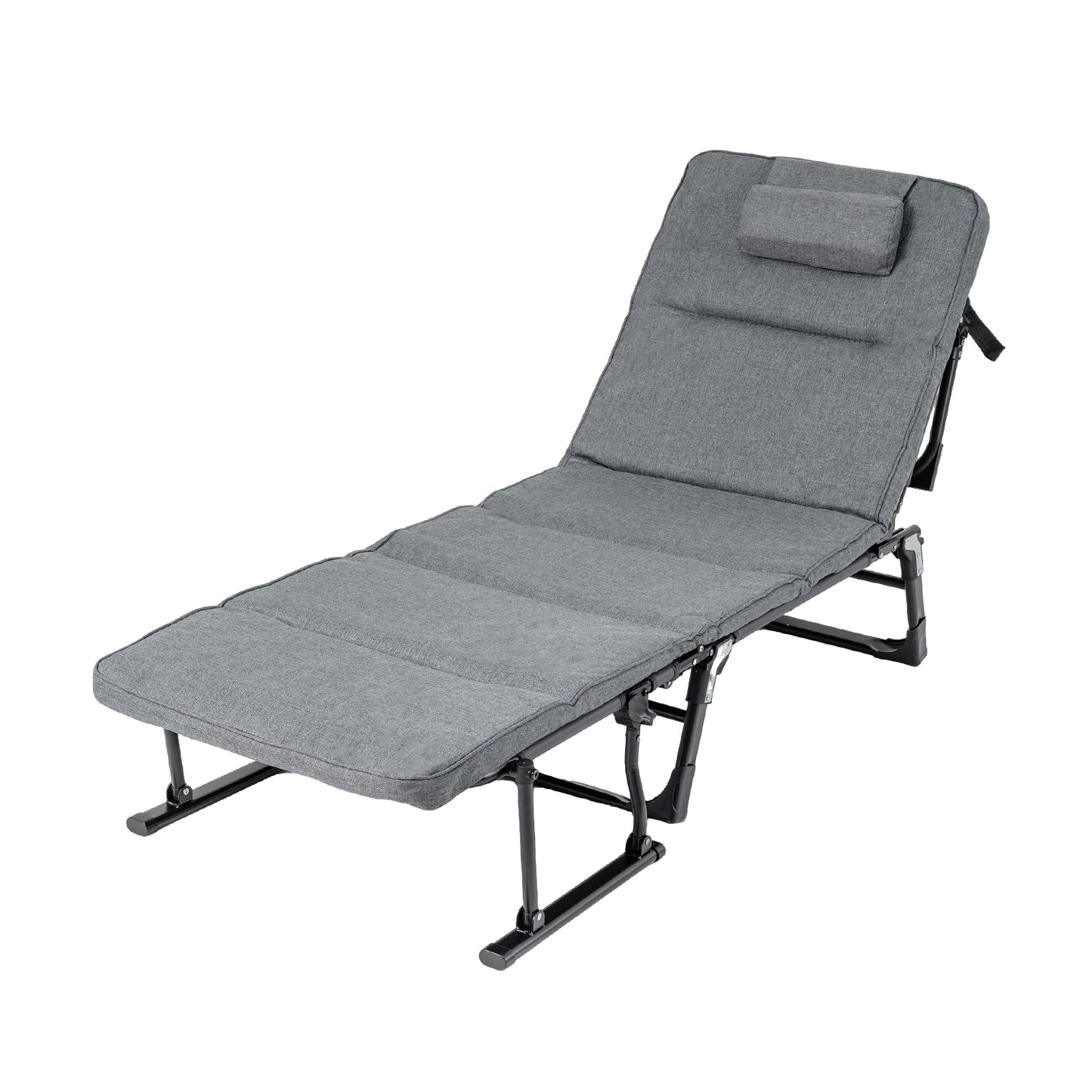 Folding Camping Cot with Mattress 3-in-1 Convertible Sleeper