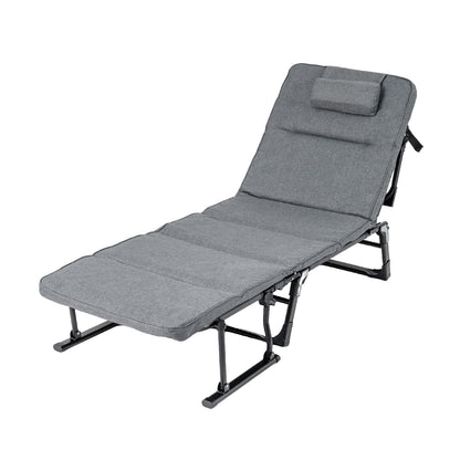 Folding Camping Cot with Mattress 3-in-1 Convertible Sleeper