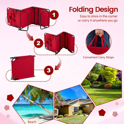 Folding Tanning Chair with Face Hole & 3 Removable Pillows